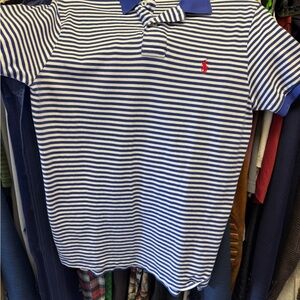 Ralph Lauren mens Polo in Blue and White Stripes